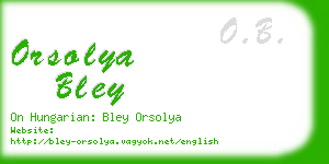 orsolya bley business card